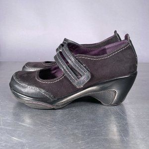 J-41 Adventure On Womens Shoes Kyoto Black Purple Mary Jane Vegan Leather 8.5 M